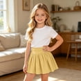 thumbnail image 2 of QTSHPN Pleated Skirt Girls High Waist Tennis Sports Yoga Breathable Lightweight Activewear Fashion Girls Skirts Yellow 5-6 Years, 2 of 6