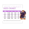 thumbnail image 3 of TIYOMI Plus Size Tops For Women Short Sleeve Henley Shirts Buttons Down Summer T-shirts Purple Floral Henley Crewneck Casual Tunics XL 16W 18W, 3 of 3