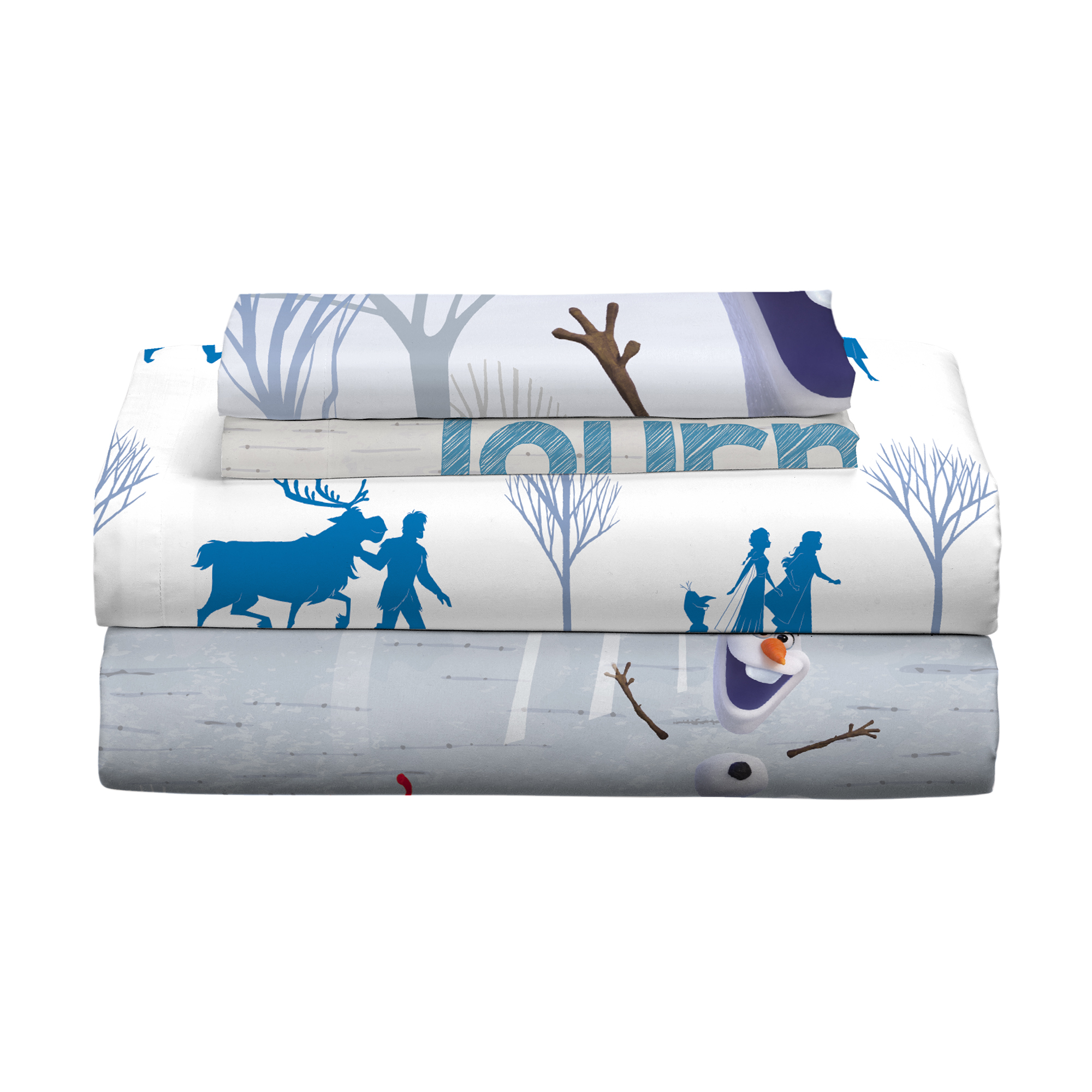 Disney Frozen Olaf Kids Full Sheet Set, White and Gray