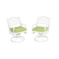 thumbnail image 3 of Homestyles Sanibel Fonte Aluminium 5 Pièces Ronde Salle à Manger Extérieure en Blanc, 3 of 3