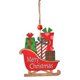 thumbnail image 1 of Farfi Decoración navideña Lindo Trineo Casa navideña Casa rodante Encantos para automóviles Decoración navideña 4 Estilos Árbol de Navidad Adornos Colgantes de Madera Nuevo Ye, 1 of 5