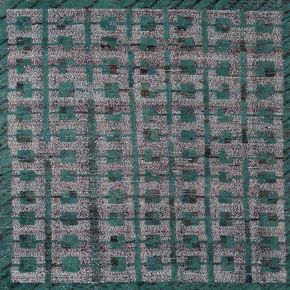 Ahgly Company Indoor Square Abstract Light Slate Gray Abstract Area Rugs, 6' Square