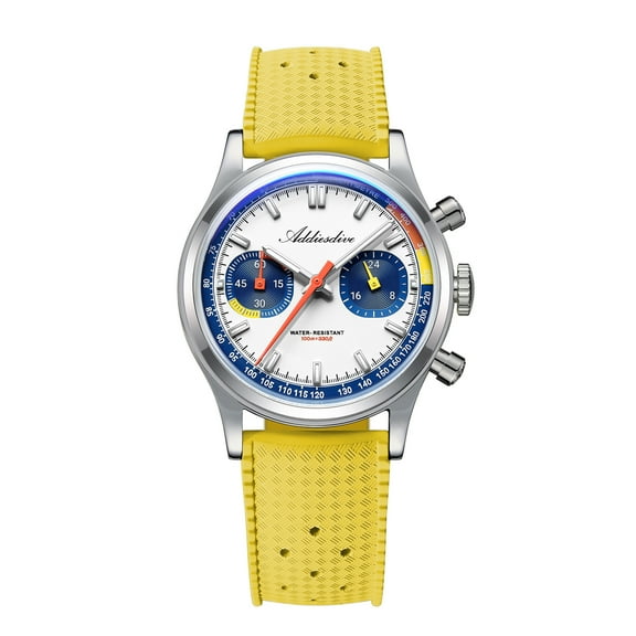 ADDIESDIVE Mens Watch Luxury Chronograph with Japanese VK64 Movement, 316L Stainless Steel Sport Analog Watch, 100M Waterproof with Panda Dial