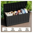 thumbnail image 3 of SONGMY 78 Gallon Outdoor Deck Box Large Resin Storage Box for Patio Furniture Cushions and Garden Tools (Black), 3 of 7