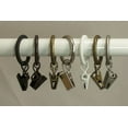 thumbnail image 2 of Urbanest Set of 40 1-inch Metal Curtain Rings with Clips and Eyelets, Fits Up To 3/4 Inch Rod, Antique Brass, 2 of 2