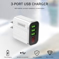 thumbnail image 1 of Cargador USB con pantalla digital 3 para Smartphone Tablet Adaptador de cargador de pared USB 3A Universal  Accesorios Electrónicos, 1 of 6