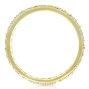 Pompeii 1/2 Ct Diamond Eternity Ring 10k Yellow Gold Womens Stackable Anniversary Band