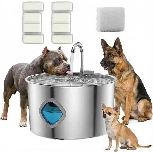 2026 new Dog Bowls Water Fountain, Ultra Quiet Dog Drinking Fountain with Quadruple Filtration, Stainless Steel 3.2l Automatic Pet Water Dispenser, Large Capacity Dogs Bowl, for Dogs