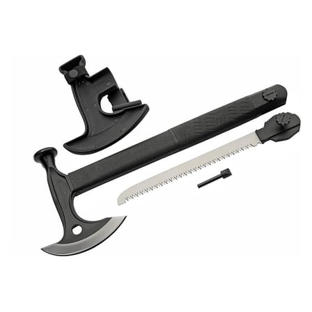 17.5-Inch Hiker's Hatchet – Multi-Tool Axe with Saw, Fire Starter, Hammer, and Nylon Fiber Handle – Includes Sheath for Camping and Survival