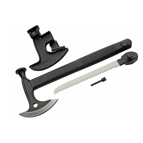 17.5-Inch Hiker's Hatchet – Multi-Tool Axe with Saw, Fire Starter, Hammer, and Nylon Fiber Handle – Includes Sheath for Camping and Survival