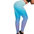 thumbnail image 4 of DISNIMO Gradient Printed High Waisted Workout Leggings for Women, Soft Yoga Pants Leggings Tummy Control Workout Yoga Pants for Workout Sport, Blue and Purple, L, 4 of 6