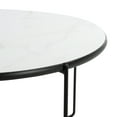 thumbnail image 5 of SAFAVIEH Wrena Mid-Century Round Coffee Table, White/Black, 5 of 9