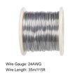 thumbnail image 2 of Unique Bargains Fil de Résistance Chauffant 0.5mm 24AWG Fils de Résistance Nichrome pour Éléments Chauffants 115 Pieds, 2 of 4