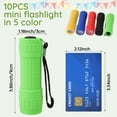 thumbnail image 5 of 10Pack Mini Flashlights Set, 9-LED Small Flashlight for Kids, 5 Colors, with Lanyard and 30 AAA Batteries Included, Perfect for Night Reading Party Camping Hunting Emergency, 5 of 7