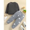 thumbnail image 3 of Qiylii Dinosuar Pattern Baby Clothes Set Long Sleeve Sweatshirt+Striped Pants, 3 of 9