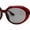 Burgundy Black, variant on Mod Womens Beveled Geometric Round Oval Sunglasses All Black