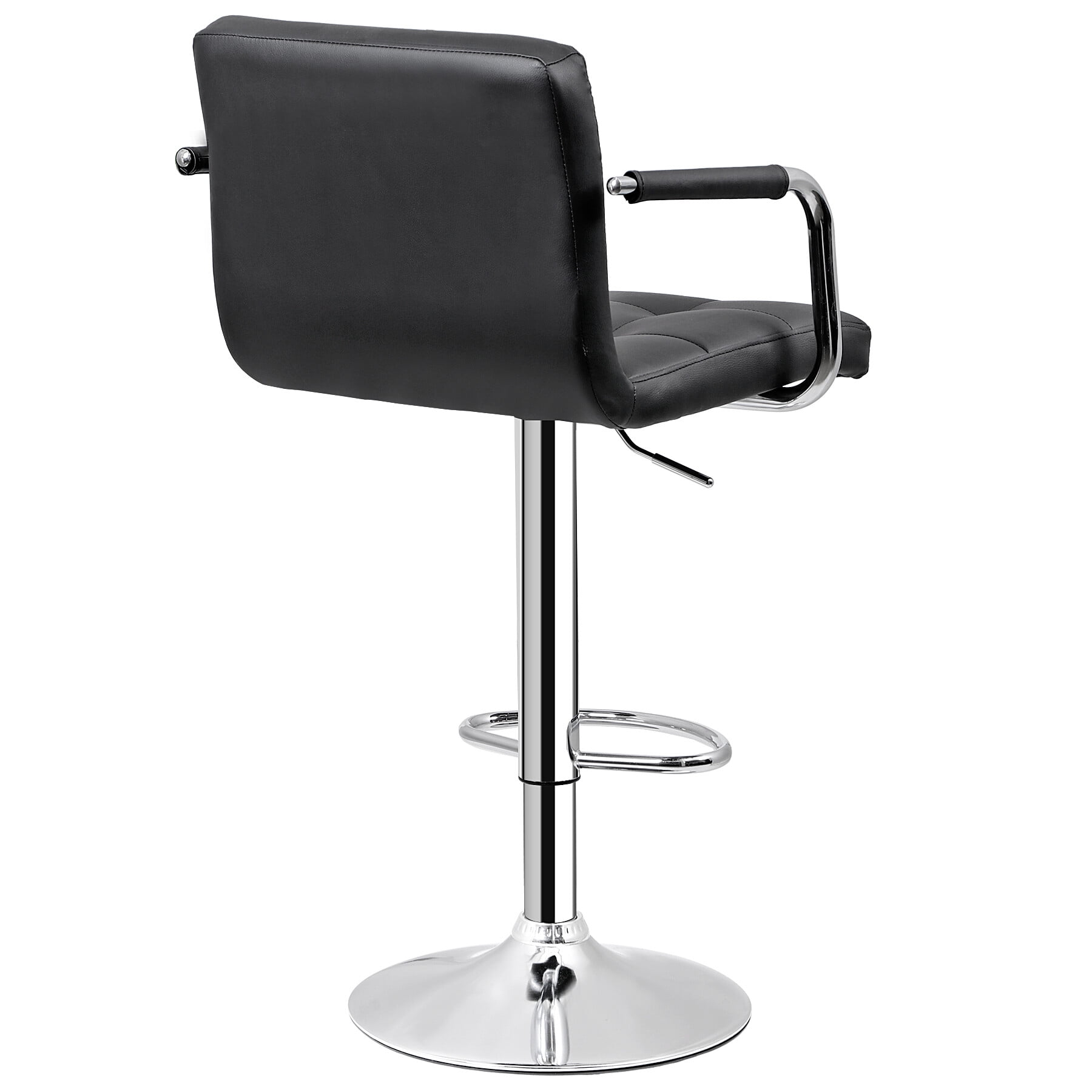 ZENY Adjustable Height Counter Bar Stools - Set of 2, Black