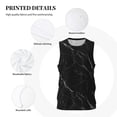thumbnail image 6 of Easygdp Black Marble Texture Abstract Men's Mesh Basketball Jersey Quick Drying Sleeveless Shirts Fitted Muscle Tank Tops Sport Round Neck T-Shirt - XX-Large, 6 of 9