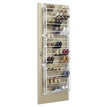 Whitmor 12-Tier over the door Mesh Shoe Rack - 36 Pair - Metal - White ...