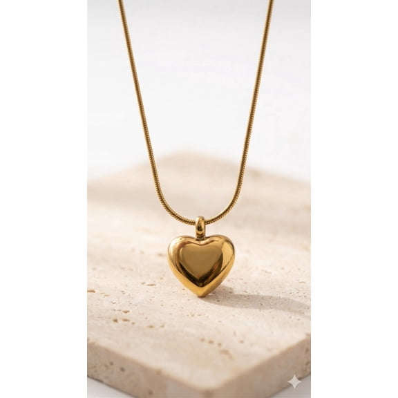 Heart Pendant Necklace for Women Elegant Minimal Design Smooth Finish Lightweight Daily Wear Stylish Chain Jewelry Gift for Any Occasion