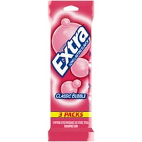 Extra Classic Bubble Sugar Free Chewing Gum - 15 ct (3 Pack)