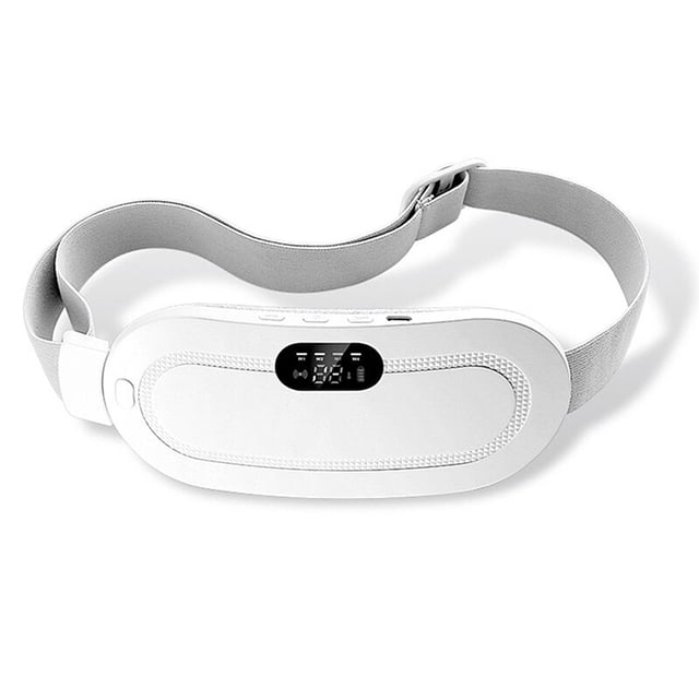 Qarigey Pantalla digital Calentamiento Cinturón caliente Utero eléctrico Cuidado de la salud 4 engranajes Masaje vibratorio Vientre Circulación Protección de la piel Blanco Qarigey CE013894-01B