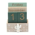 thumbnail image 2 of Cqxid Calendar Under $10 Wooden Flip Desk Calendar Perpetual Plank Table Calendar With Week Month And Date Display For Home And Timeless Desk Accessory And Decorative Organizer, 2 of 9