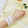 thumbnail image 3 of Polyester Lace Ribbon Pleated Lace Trim for Garment Accessories White 1-3/8 inch(36mm) about 12.58 Yards(11.5m)/Card, 3 of 9