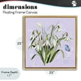thumbnail image 4 of Stupell Industries Traditional Snowdrops with Vintage Writings Gold Floating Frame Canvas Art, 25 x 25, by Susan Winget, 4 of 8