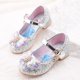 thumbnail image 1 of Zapatos casuales de dibujos animados de Disney para niñas, zapatos de tacón alto para niños, zapatos de fiesta de cuero con lazo de dibujos animados de frozen elsa, plantilla de 17,7 CM Gao Jinjia LED, 1 of 2