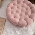 thumbnail image 4 of Cojín redondo decorativo con forma de galleta de 14.0 in, cómodo y divertido, cojín de suelo para asiento circular para sofá, silla, cama, coche (rosa), 4 of 5
