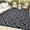 Black & Gray, variant on Twister.CK 8x10' Waterproof Outdoor Rug, Reversible Plastic Patio Rugs with Storage Bag, Portable Modern Indoor Outdoor Carpet for Camping, Balcony Deck Backyard, Black & White