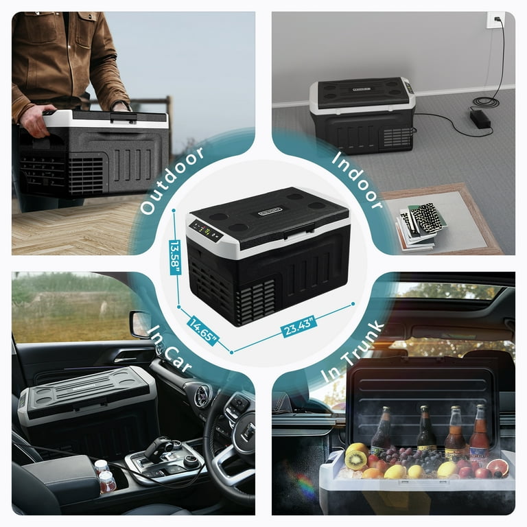 EUHOMY 12V RV Refrigerator 22QT with APP & Panel Control, Portable