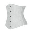 thumbnail image 4 of SAYFUT Women's 24 Steel Boned Waist Trainer Underbust Cincher Corset Busiter Black/White, 4 of 7