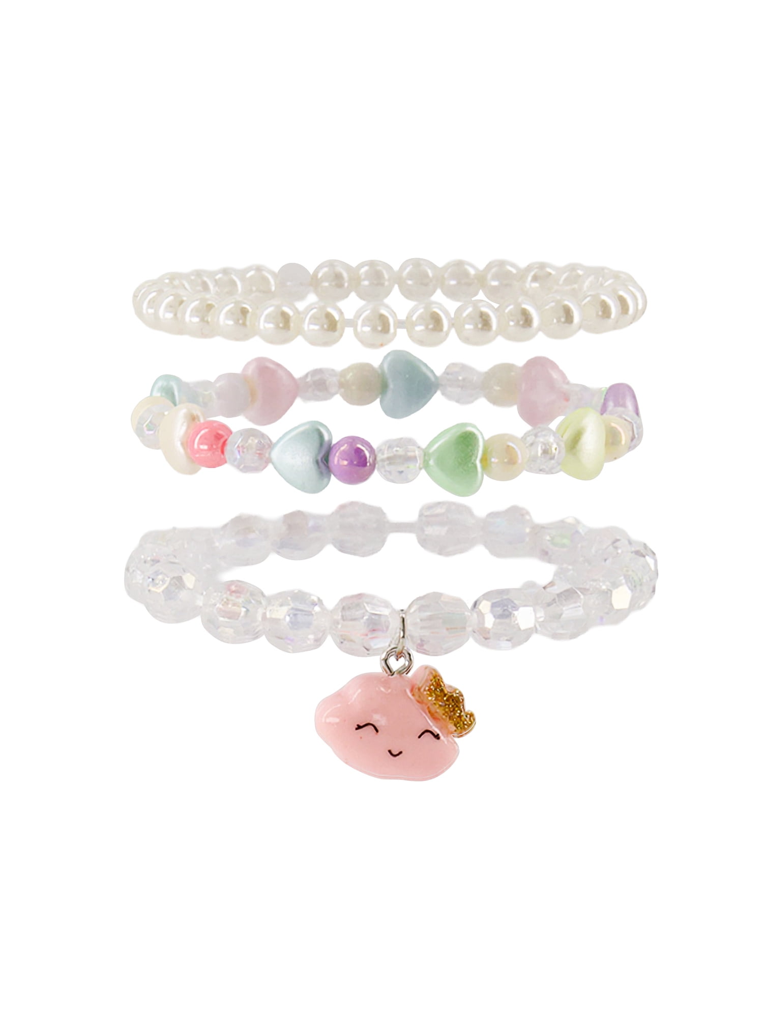 Claire's Best Friends Bracelet Set - Cloud, 3pcs