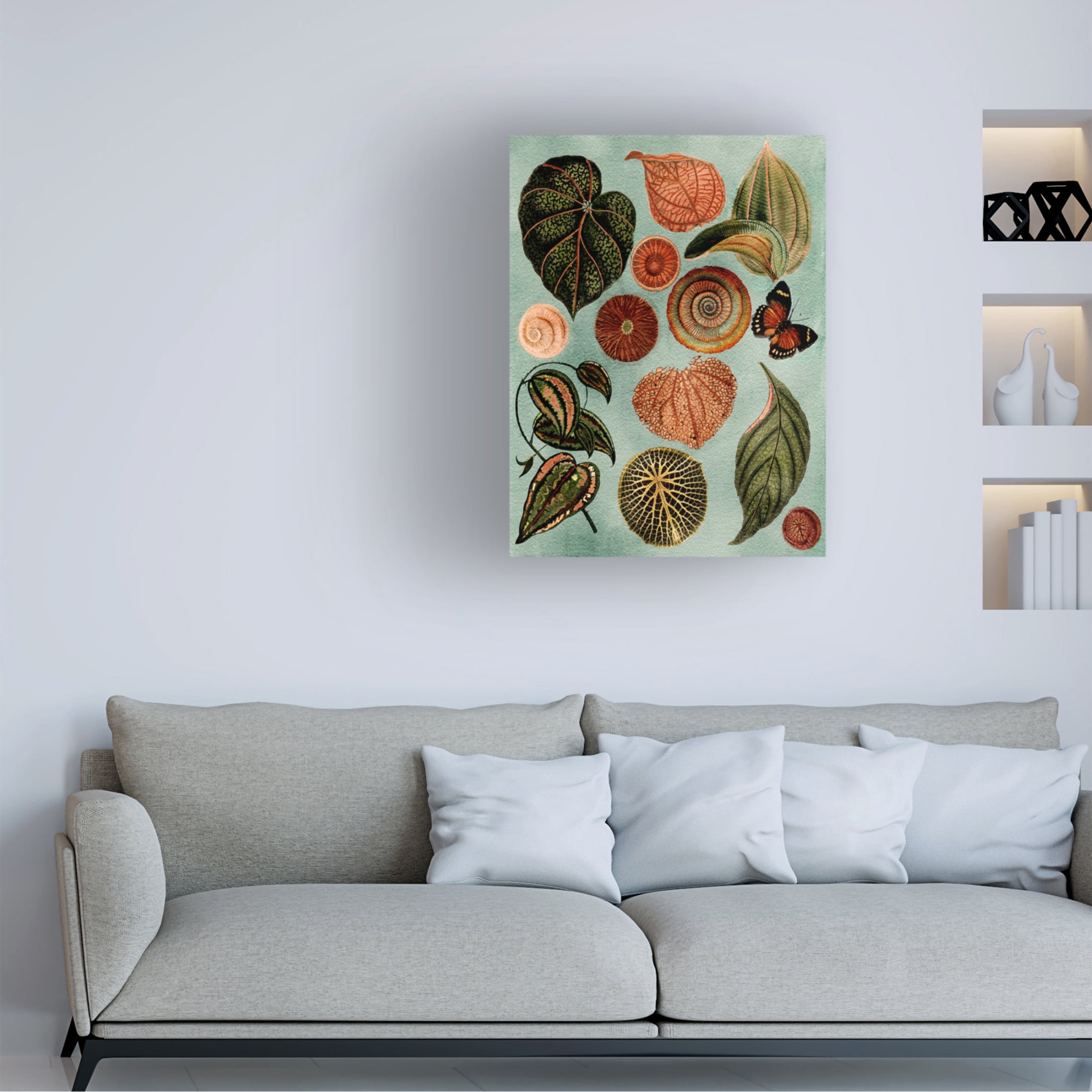 Trademark Fine Art giovanna nicolo   Terracotta Blues Botanical Canvas Wall Art