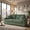 Dark Green + Wood+Fabric + Foam, variant on 69-inch two-seater Sofa with Textured Fabric, Comfortable Upholstered Couch with 2 Throw Pillows and Sturdy Plastic Legs for Living Room, Apartment, Office, Coffee