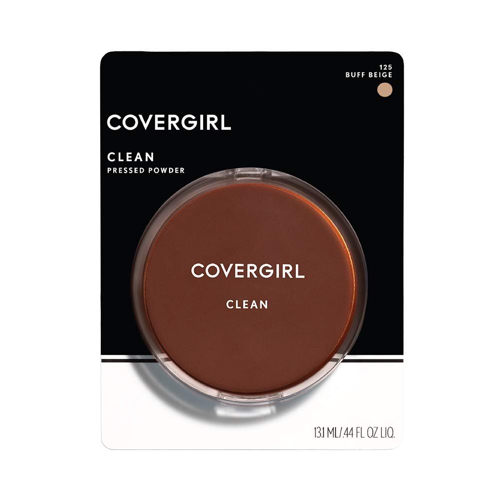 COVERGIRL Clean Pressed Powder Foundation Buff Beige 125, .39 oz