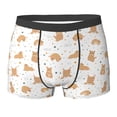 thumbnail image 6 of Men's Boxer Briefs, Cartoon Cute Yoga Hamster Stars Soft Comfy Mens Underwear Boxer Briefs Breathable With Widen Waist, 6 of 7