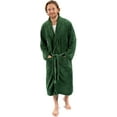 thumbnail image 2 of Mens Fleece Robe Green Size L/XL, 2 of 2