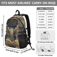 thumbnail image 3 of JIALIOU 14" Laptop Backpack Waterproof Airline Approved Stylish Casual Daypack for Travel Business College Work, Owl Perched on Book, 3 of 8