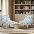thumbnail image 4 of HELLHERO Dragonfly and Leaves Decorations Armless Accent Chair Cover with Stain Resistant, Elastic Bottom Armless Accent Chair Protector, 4 of 8