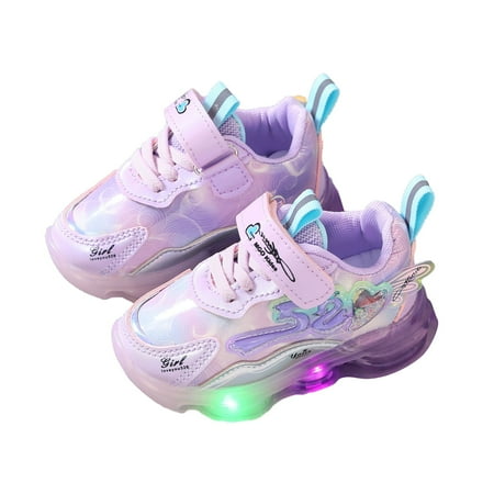 

RUICUW LED Light Up Shoes For Girls Toddler Walking Shoes Girls Kids Children Baby Casual Shoes 5.5-6 Years