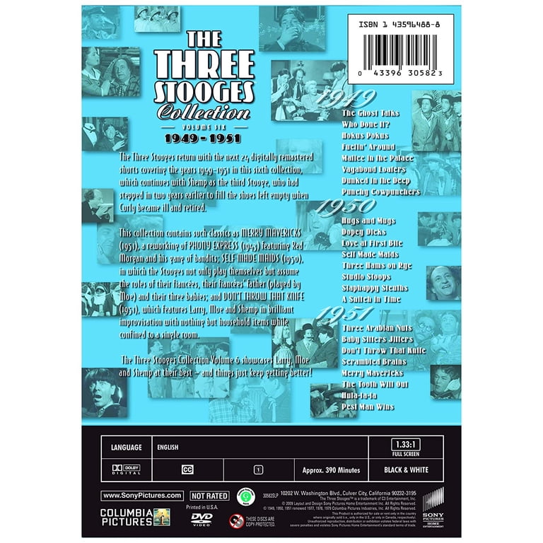 Sony Pictures: The Three Stooges Collection Volume 6: Comedy