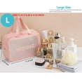 thumbnail image 2 of Clear Travel Toiletry Bag With Handle Strap, Njjex 1 Pack Travel Makeup Cosmetic Bag for Women Men, Carry on Airport Airline Compliant Bag -Pink, 2 of 5