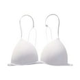 thumbnail image 3 of Bras for Women,French Triangular Cup Seamless Bra for Women Slim Shoulder Straps Front Closure Thin Summer Underwear Small Chest Close Fitting No Steel Wire,Sports Bras for Women,White,M, 3 of 3