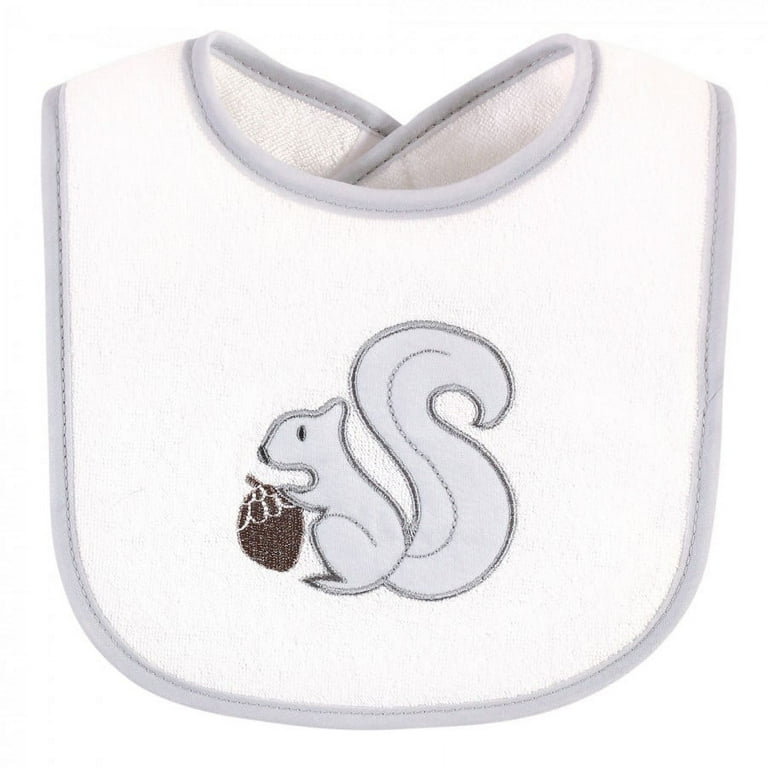 Hudson Baby Unisex Baby Cotton Terry Drooler Bibs with Fiber