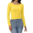 thumbnail image 3 of oqasdz Sweaters for Women Off The Shoulder Long Sleeve Sweaters Basic Tops Going Out Cute Fall Winter Warm Fashion Casual Cozy Daily Wear, 3 of 6