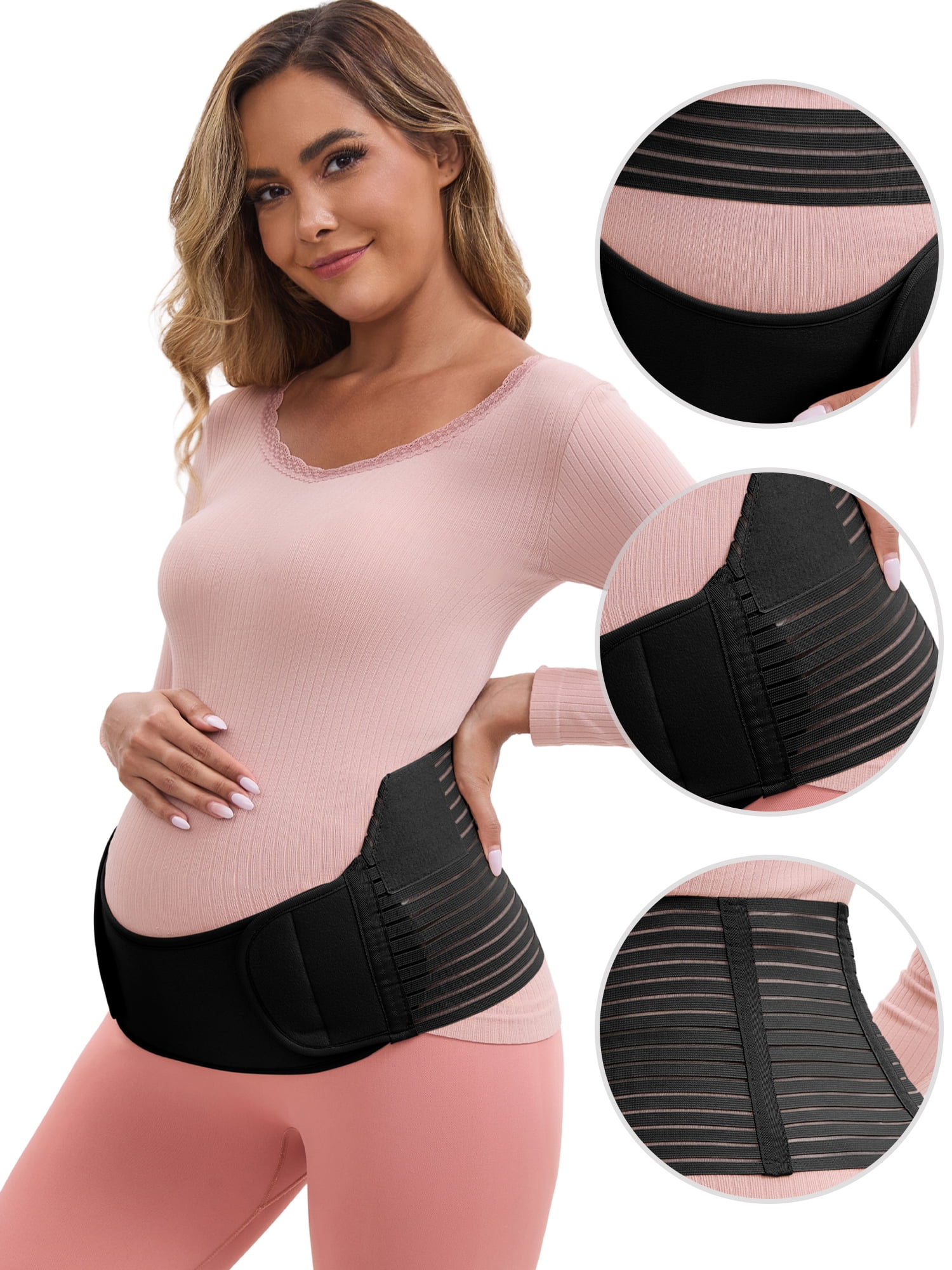 DARING DIVA Women's 3 in 1 Supportive Abdominal Belly Band M Black