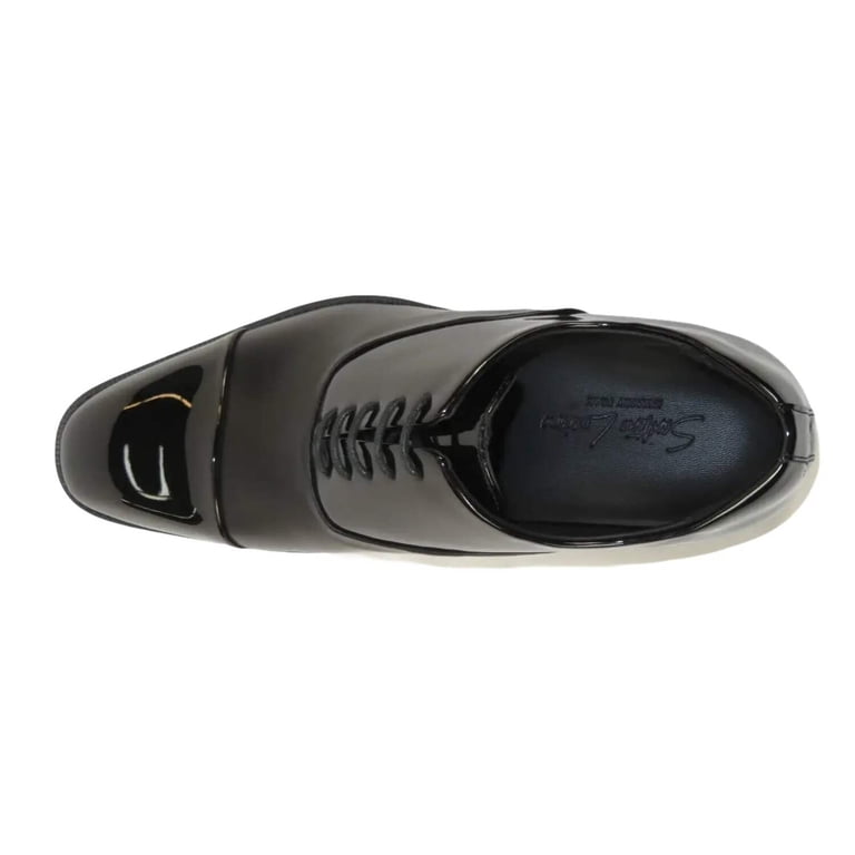 Men Santino Luciano Formal Dress Shoes Patent Leather Shiny Lace up C531 Black, Men's, Size: 8.5M